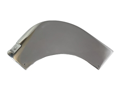 Aluminum Polished Casting, Aluminum Trailer Front Corner, Road Side 