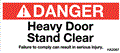 Danger Heavy Door Decal