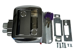 Chrome Flush Lock w/Deadbolt