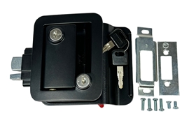 Black Flush Lock with Deadbolt