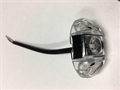 Oval 2" Led Clearance Light, Red with Clear Lens 