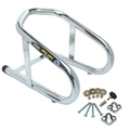 Wheel Chock, Removable, Chrome, 6 1/2"W with Hardware