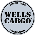 WELLS CARGO DECAL, SILVER 8" ROUND