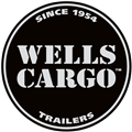 WELLS CARGO DECAL, BLACK 8' ROUND