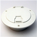 Round Cable Hatch, Polar White Plastic