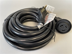 POWER CORD, 30 AMP, 120 VOLT, 25 FOOT WITH TWIST LOCK END AND MOLDED MALE PLUG ON OPPOSITE END