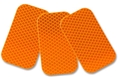 Amber Reflector Sticker, (2" x 3.5") Sold Individually