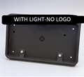 Black License Plate Holder with Light without Logo