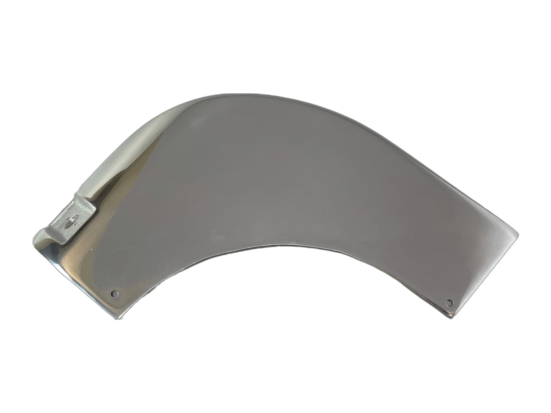 Aluminum Polished Casting, Aluminum Trailer Front Corner, Road Side 
