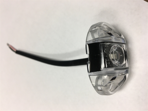 Oval 2" Led Clearance Light, Amber with Clear Lens 