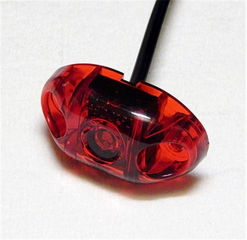 Oval 2" Led Clearance Light, Red 