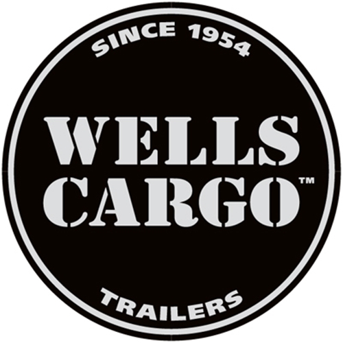 WELLS CARGO DECAL, BLACK 8' ROUND