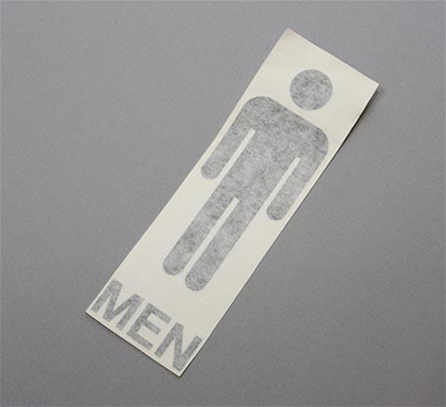 Men's Restroom Decal, Black 
