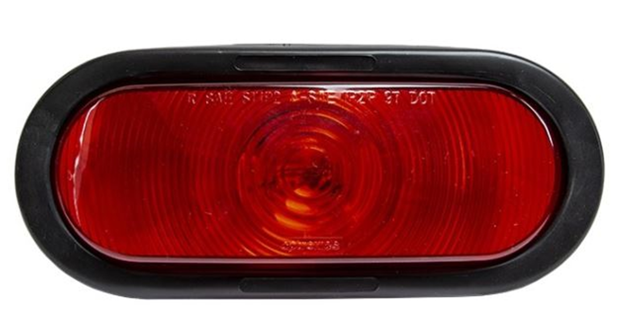 Red Oval Tail Light with Grommet