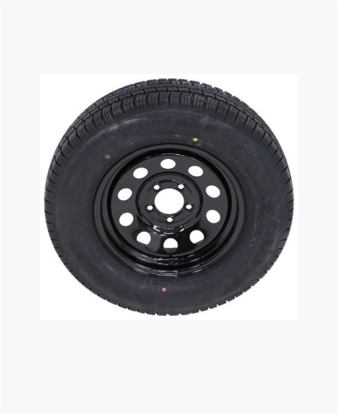 TIRE/WHEEL COMBO ST205/75R15 LRC RADIAL 15X5 545 BLACK MOD WHEEL